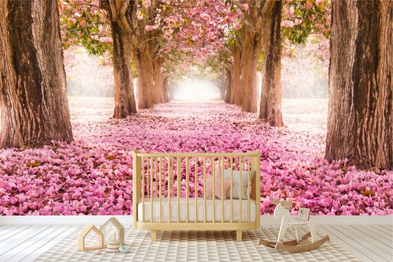 Cherry Blossom Florals Wallpaper Removable-peel and Stick - Etsy