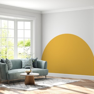 Bed Arch Sticker, Boho Wall Decal, Color Block Wall Paper, Abstract Wall sticker