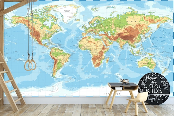 Physical Map Of World For Kids Il 570xN.2707465006 R3o9 