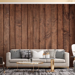 Vintage Wood Panel Wallpaper, Rustic Vibes, Cottage Style, Natural and Antique, Nostalgic Ambience, Self Adhesive, Peel and Stick, Texture