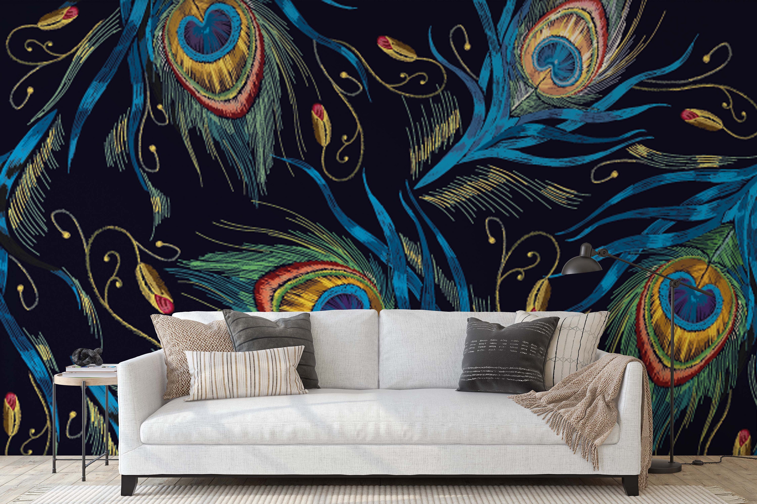 Feather Wallpaper Self Adhesive Peel and Stick Peacock - Etsy Israel Feather Wallpaper Self Adhesive Peel and Stick Peacock - Etsy Israel