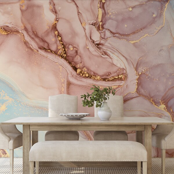 Purple Marble Wallpaper Etsy
