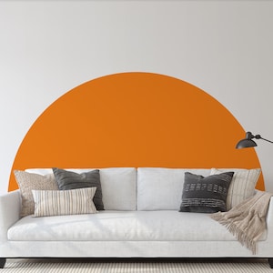 Bed Arch Sticker, Boho Wall Decal, Color Block Wall Paper, Abstract Wall Decal, Interior decal, Wall Arch Decal, Bedroom Decor, Headboard