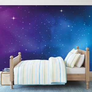 Galaxy  Space Wallpaper | Universe Galaxy Wallpaper | Stars Removable Wallpaper | Self Adhesive Wallpaper Peel and Stick