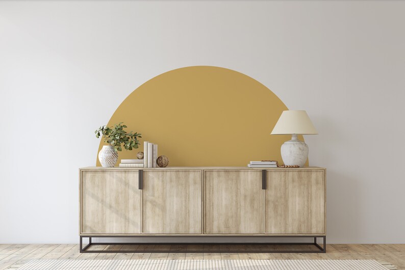 Half Circle Wall Decal Wall Sticker Decal Peel and Stick Etsy