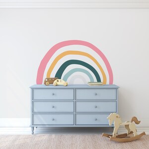 Regenbogen Wandaufkleber, Regenbogen Wandtatto, Peel and Stick Aufkleber