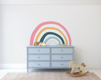Rainbow Wall Decal, Rainbow Wall Sticker, Peel and Stick Decals