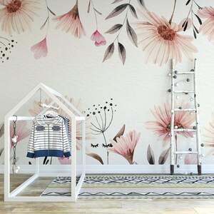Flower Wallpaper Flower Texture Mural Removable Peel and - Etsy