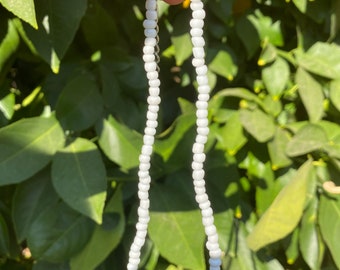 White beach beaded necklace