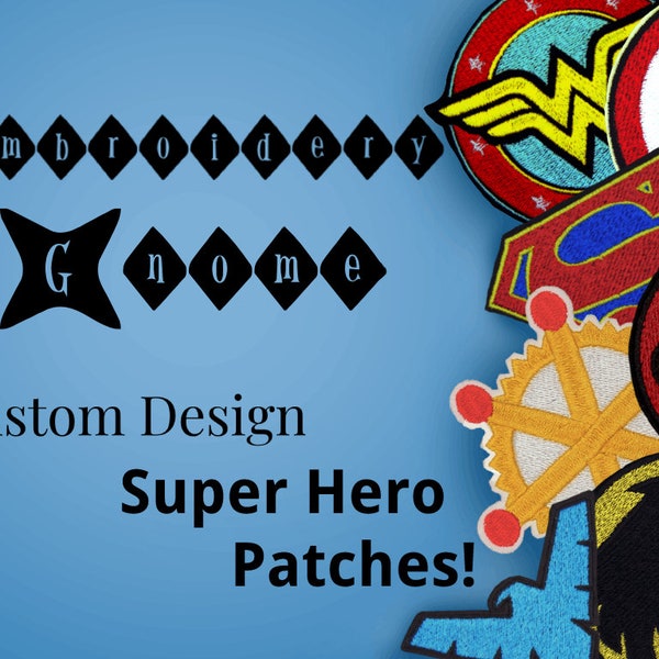 Custom Patch,  Superhero, Villain, Logo,  Sew On, Iron On, Magnet , Velcro