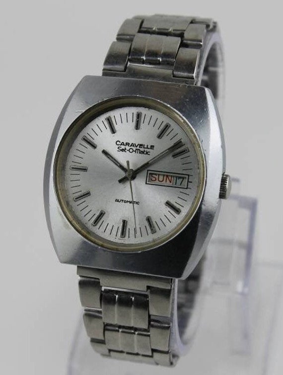 caravelle skeleton watch