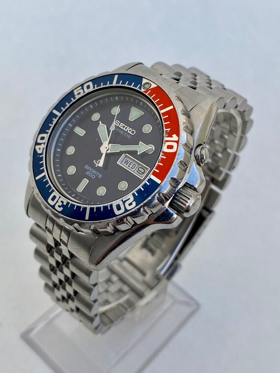 Vintage SEIKO 5M43-OA40 Diver Kinetic Sports 200 Watch Mens | Etsy Australia