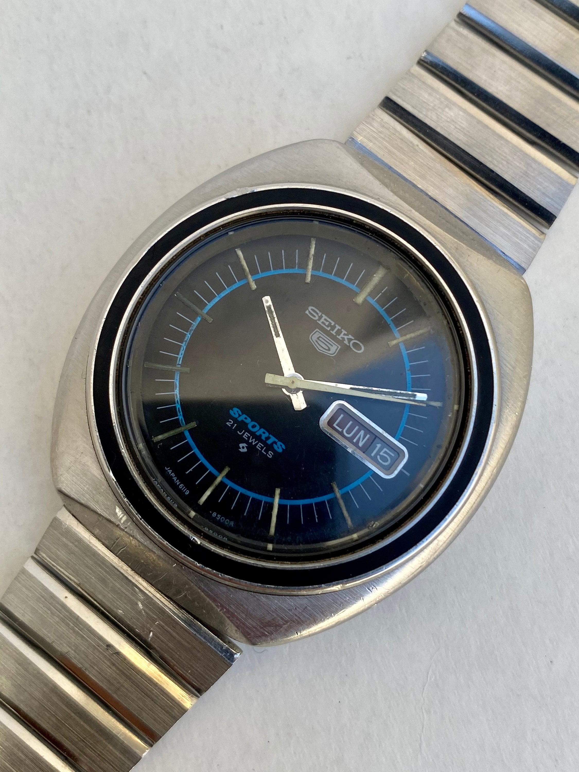 Vintage SEIKO 5 sport 6119-8450 Automatisch horloge Heren 21 | Etsy België