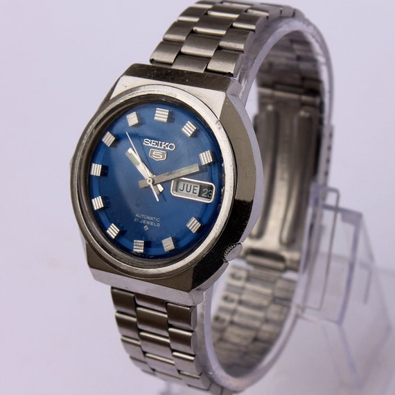 Distraktion bede Diskret Vintage Seiko 5 6119-7480 Automatic Watch Mens Day Date Blue - Etsy Israel