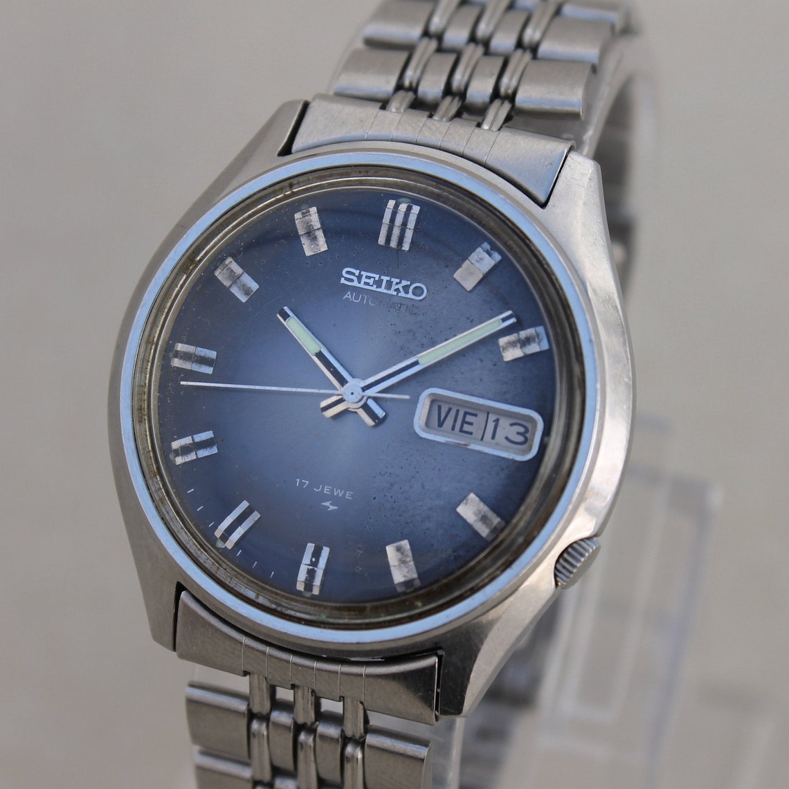 Vintage Seiko 5 70098150 Automatic 17 Jewels Watch Mens Day Etsy