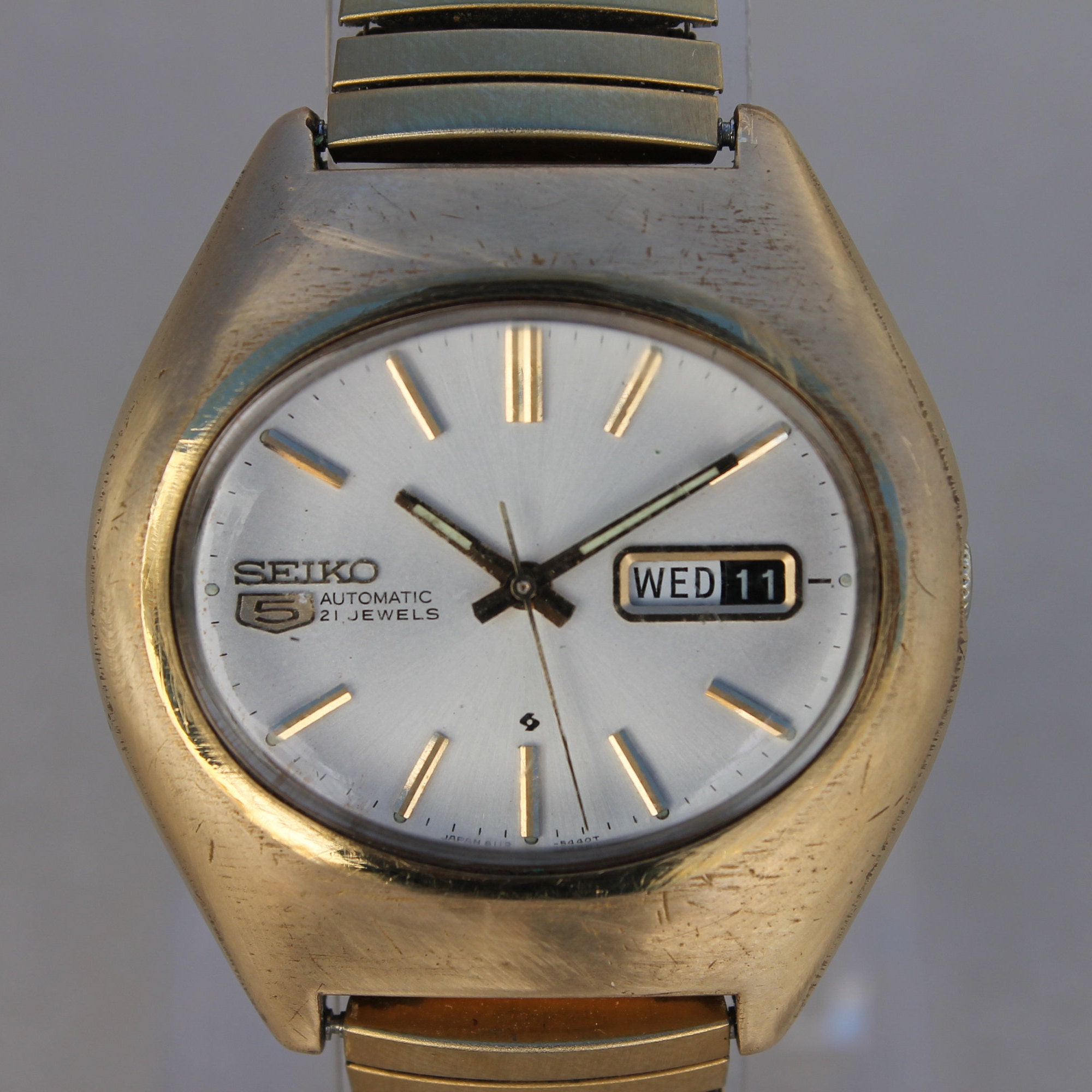 Rare Seiko 5 Automatic 6119-5420 Watch Day Date White Dial 21 - Etsy