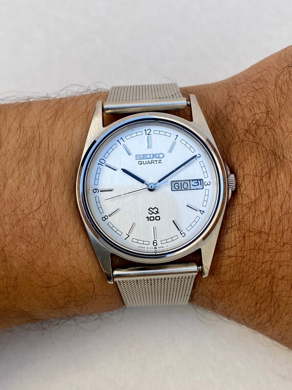 Vintage SEIKO SQ 100 8123-8040 Quartz Watch Mens Day Date - Etsy