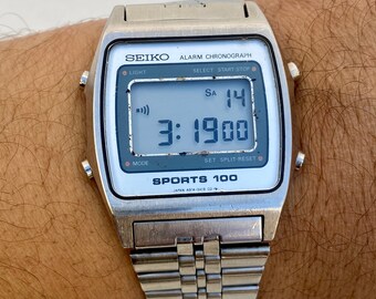 Vintage Seiko A914-5A19 Sports 100 Watch Mens Alarm | Etsy Ireland