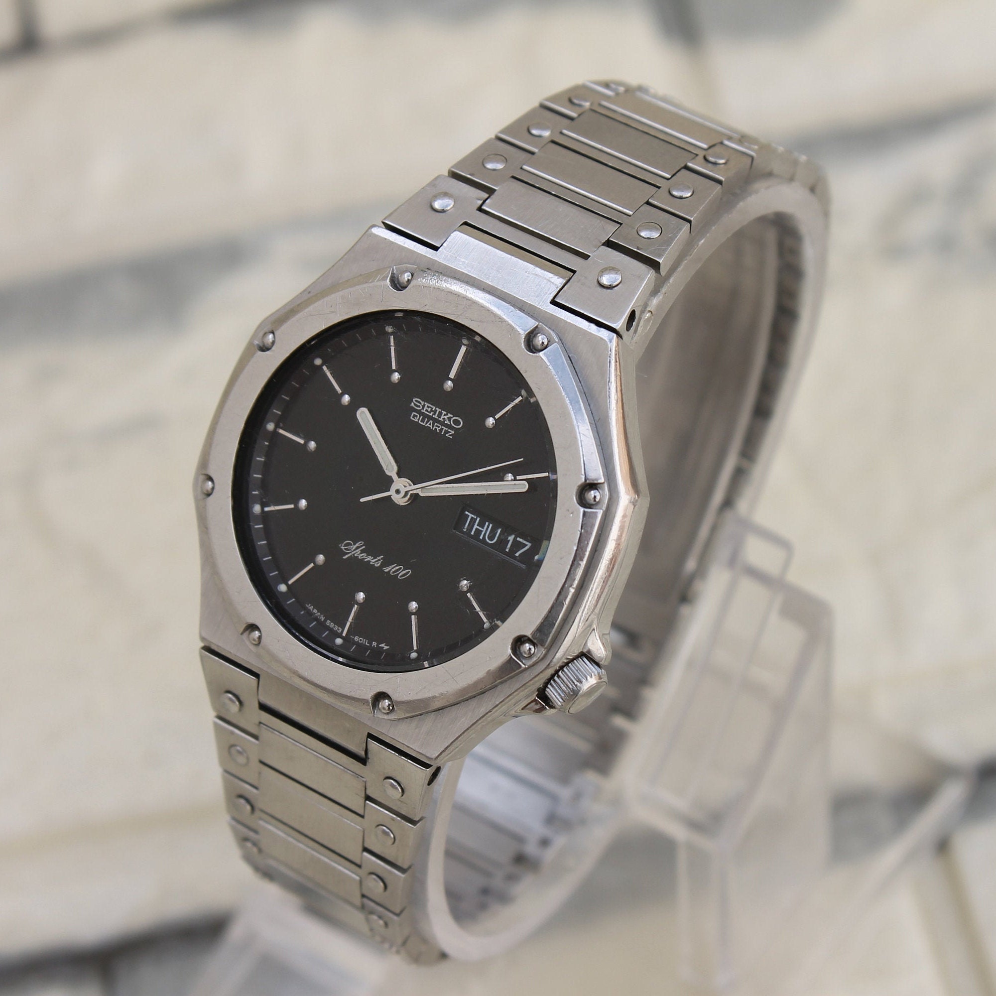 Vintage Seiko Sport 100 Ref 5933-6010 SQ Quartz Horloge Heren | Etsy  Nederland