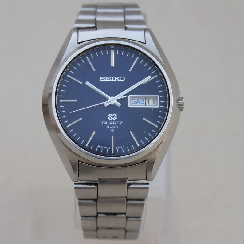 Vintage SEIKO SQ 09038159 Quartz 4004 Watch Mens Day Date Etsy