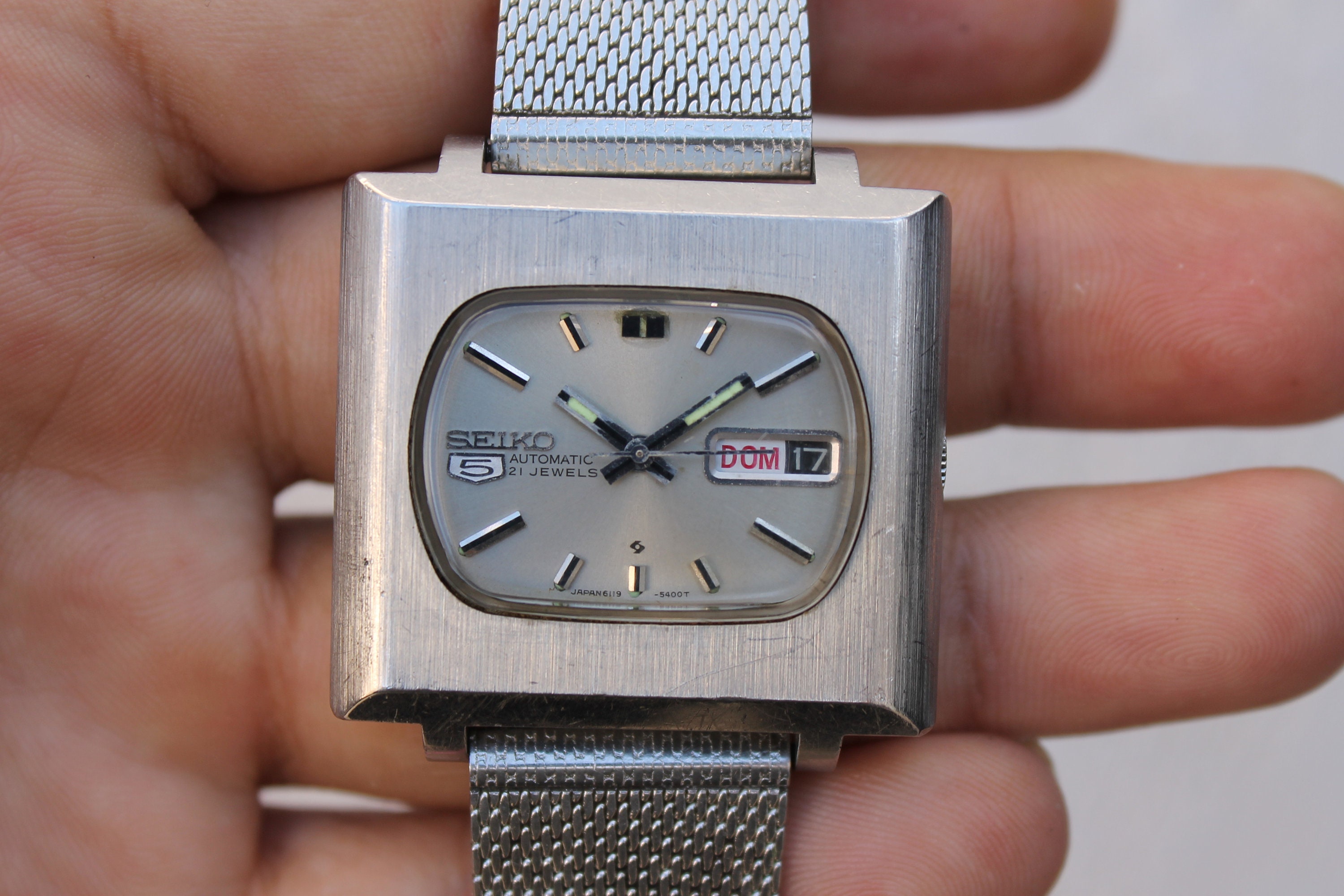 Vintage Seiko 5 6119-5400 TV Automatic Watch Mens Day Date - Etsy