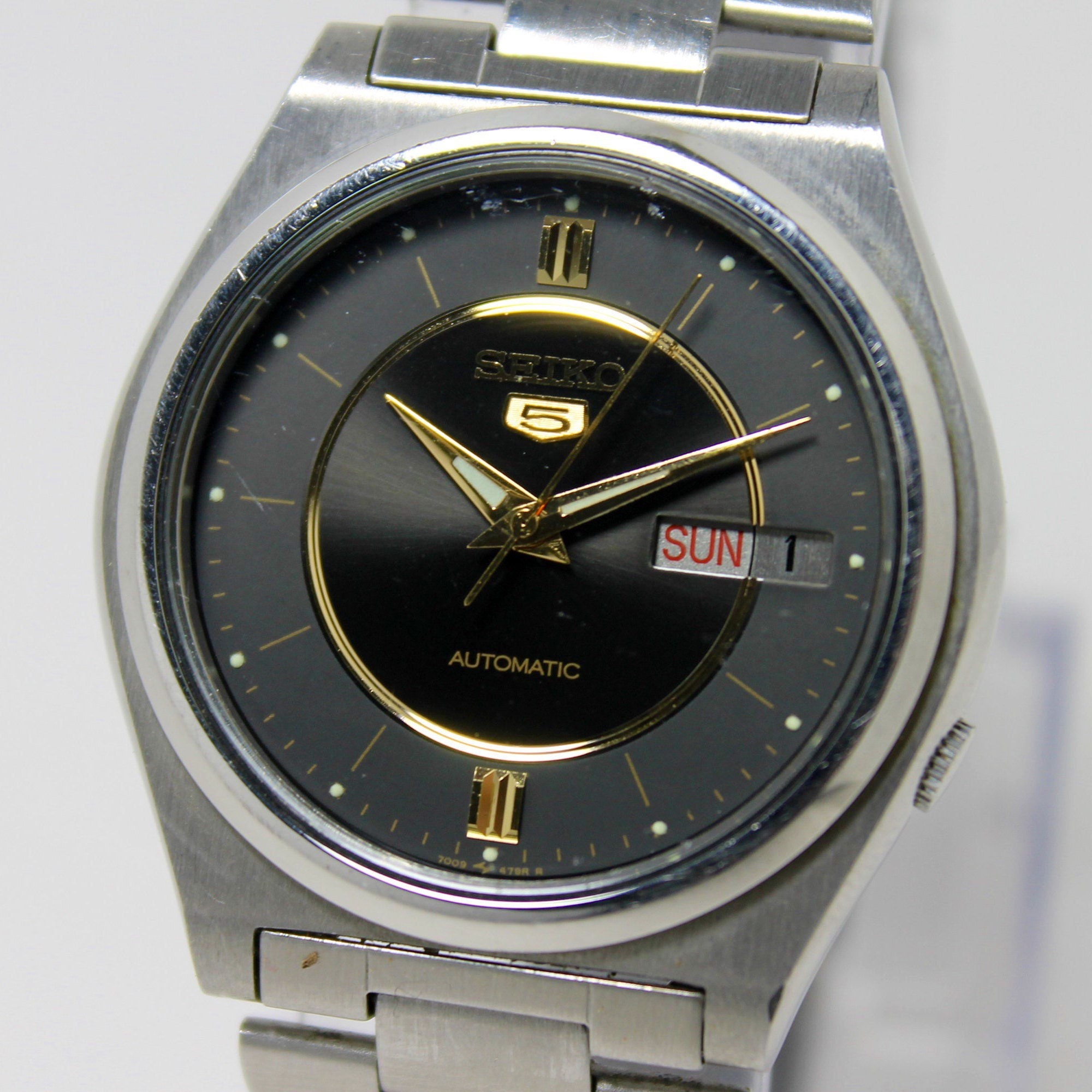 Vintage Seiko 7009 3170 Automatic Watch Mens Day Date Gray | Etsy Israel