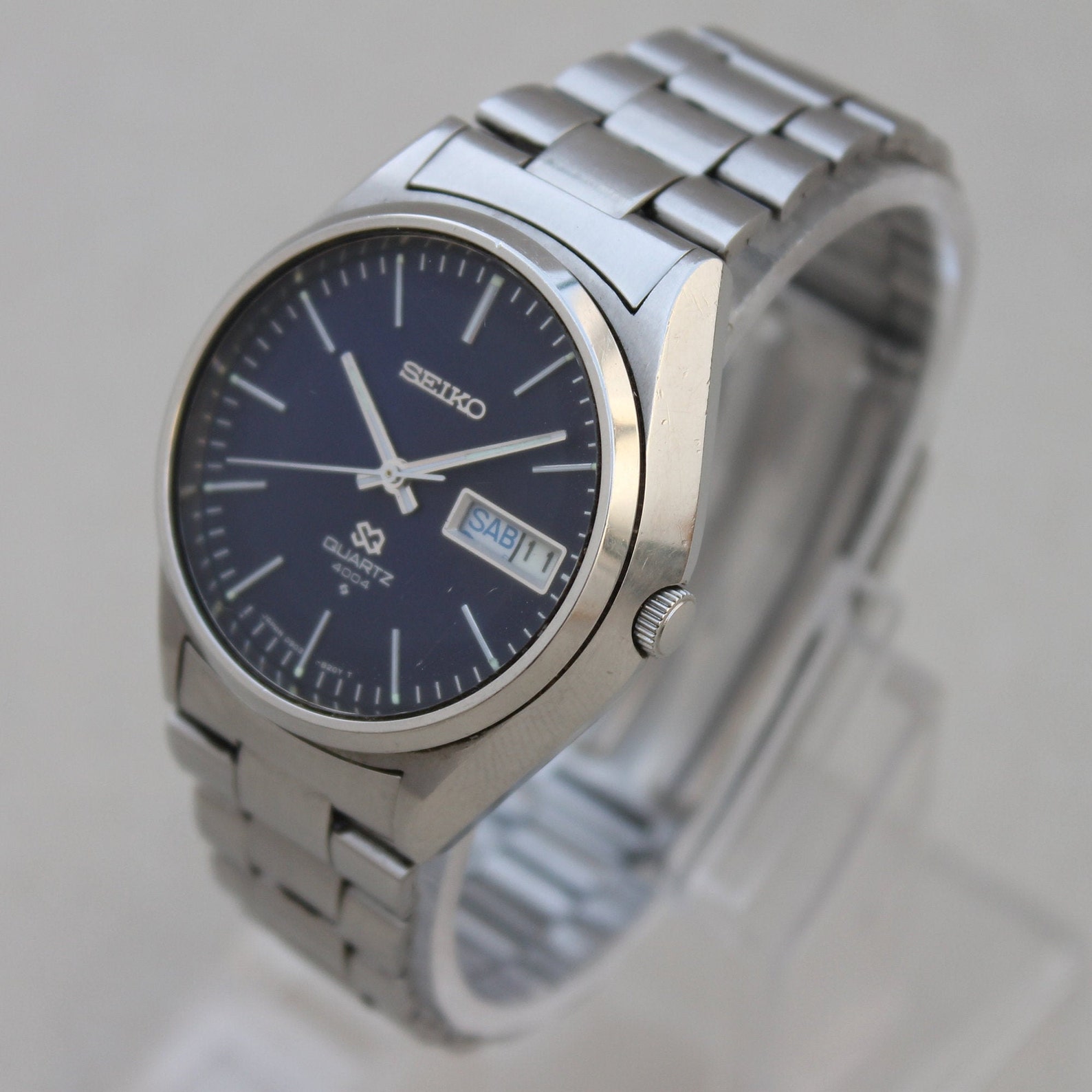 Vintage SEIKO SQ 09038159 Quartz 4004 Watch Mens Day Date Etsy