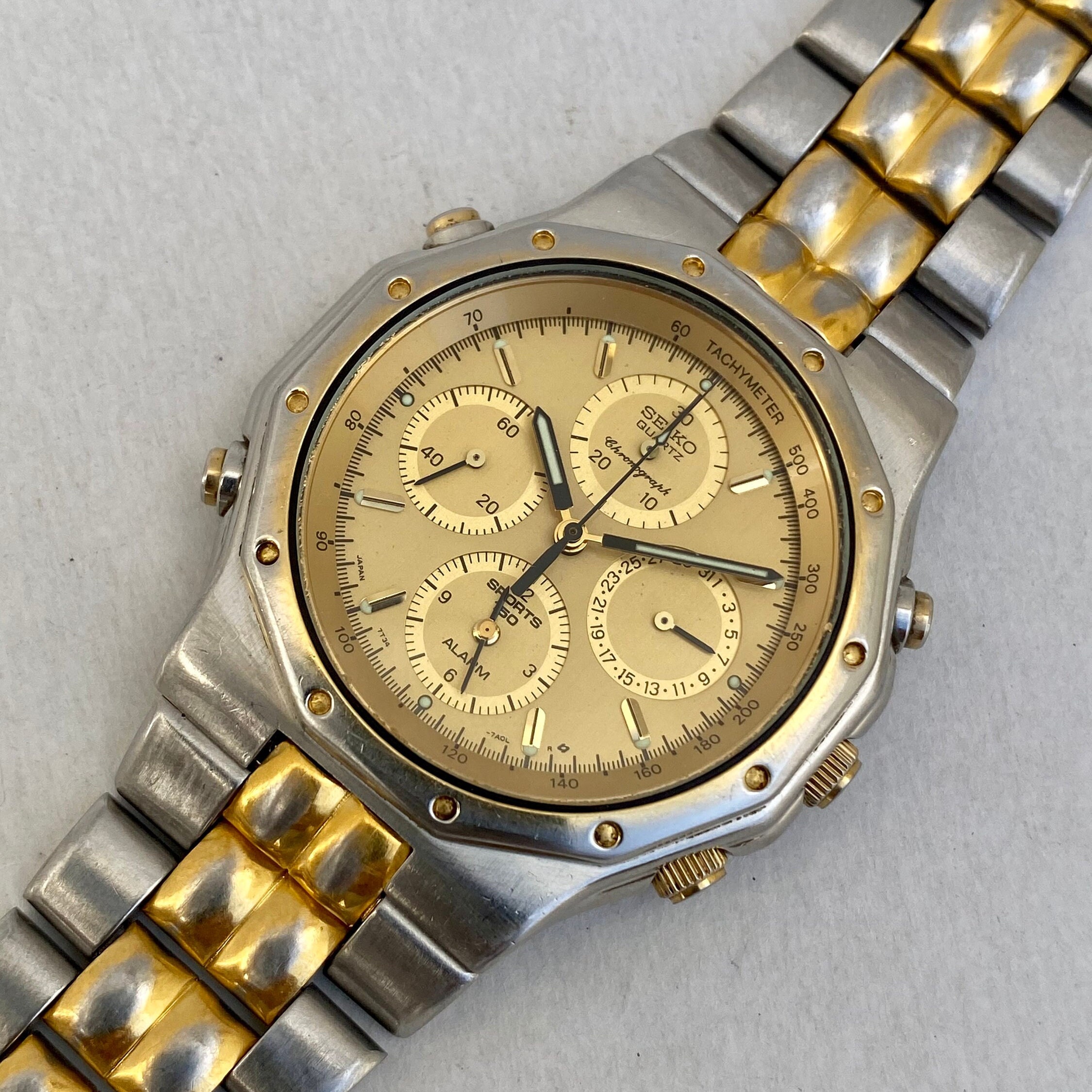 Seiko 7T347A10 Chronograph Sport 150 Quartz Watch Mens Etsy