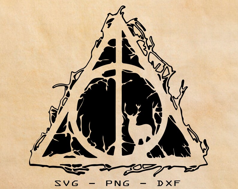 Download Deathly Hallows with Deer Harry Potter svg/png/dxf Wizard ...