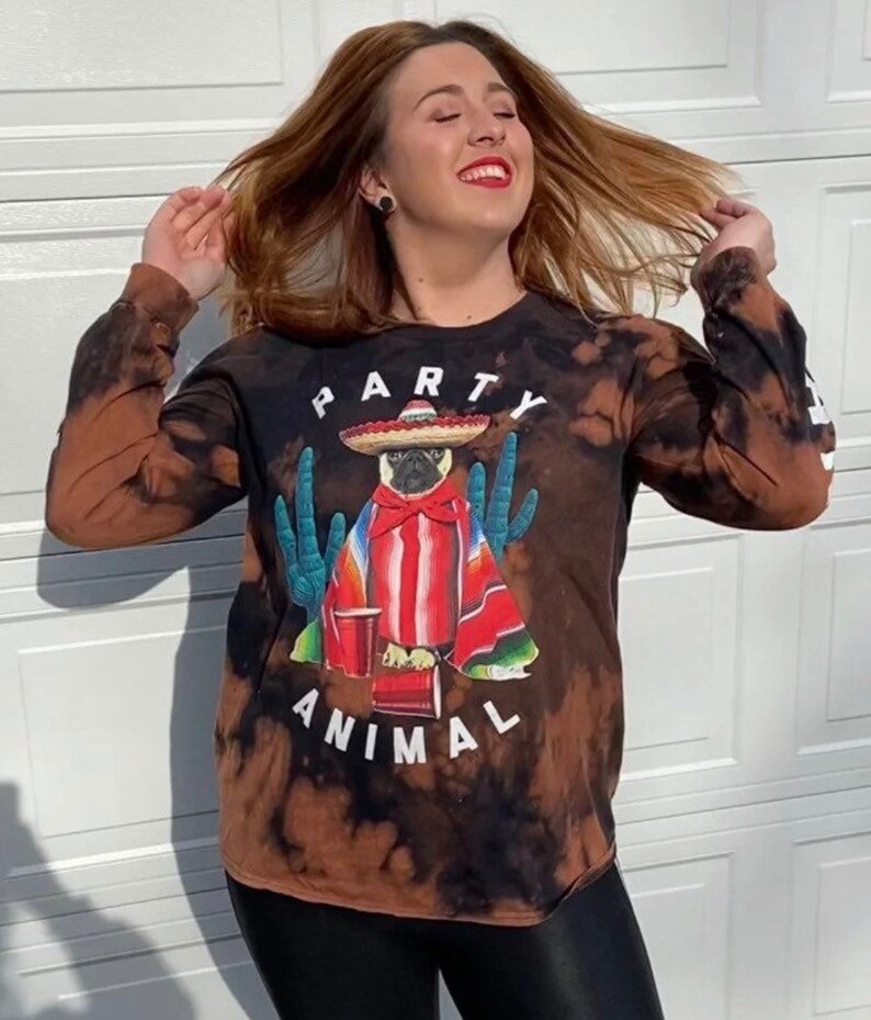 XL Party Animal Acid Wash Tie Dyed Tee