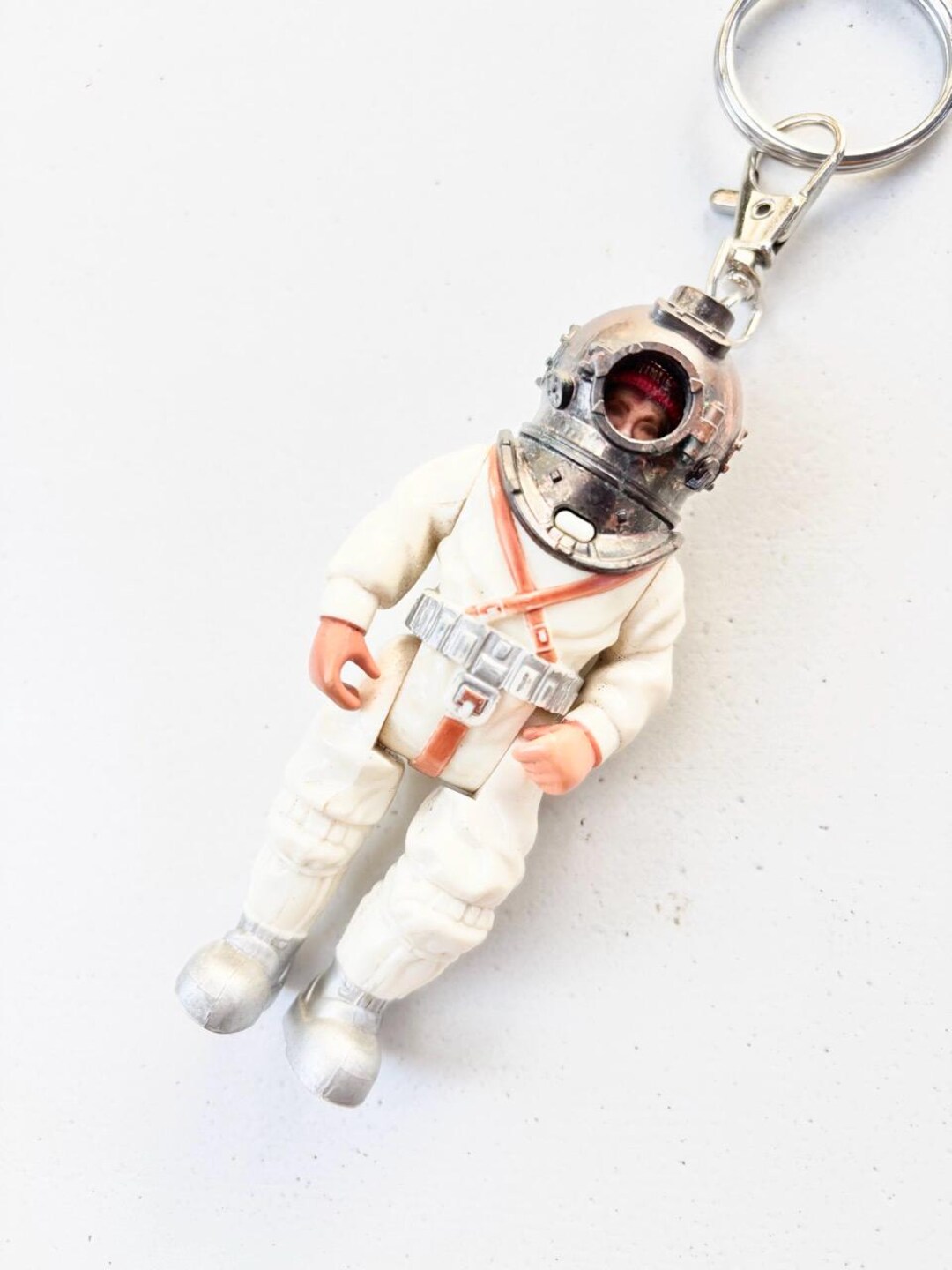 Vintage Scuba Diver Bag Charm Keychain - Etsy