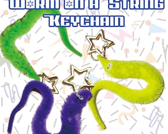 Worm on a String Keychain