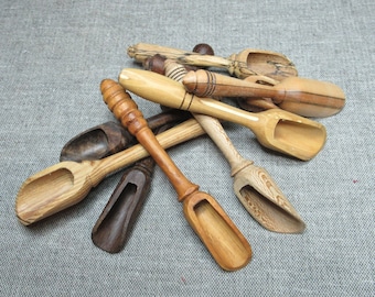 cuillère à sel en bois divers.