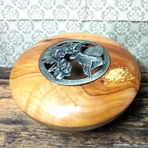 Doniczka na potpourri, dyfuzor perfum, pudełko na biżuterię z drewna jabłoniowego.