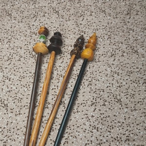 precious wood picks for holding hair