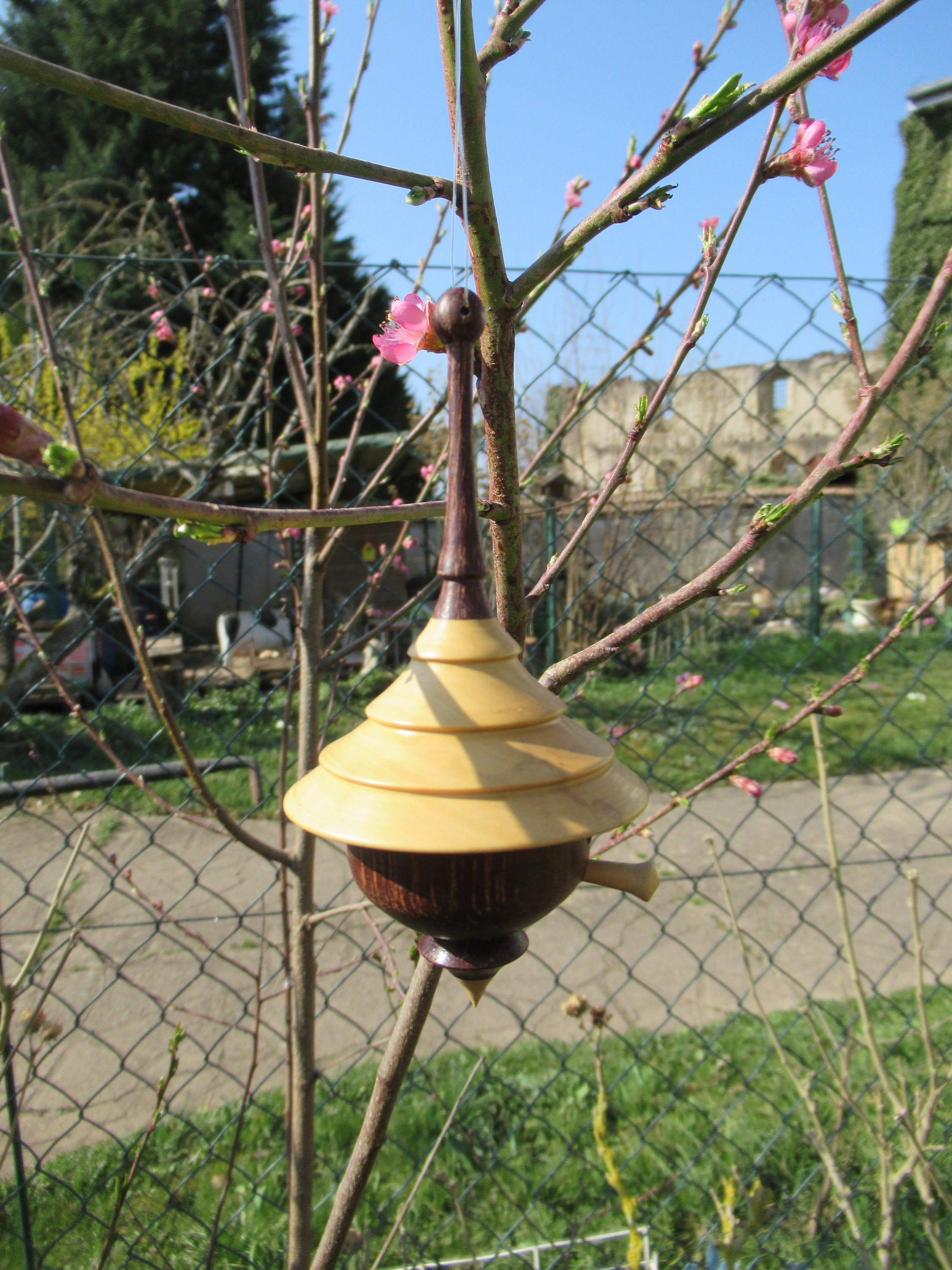 Mini Nichoir en Bois, Mini Maison Pour Oiseaux, Boule Décorative Bois.
