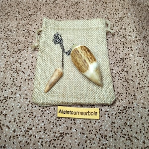 Deer antler. Rare 22G pendulum for dowsing, springs, divination, and geobiology.
