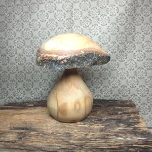 Birch. Fragrance diffuser. Decorative mushroom to scent made from heated chestnut wood.