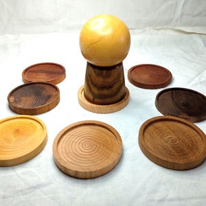 Ceramic mill saucer in turned wood