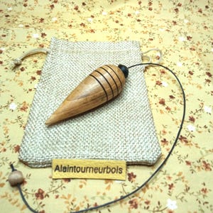 Walnut and ebony. Pendulum, 11g, precise, for dowsing, divination, spring, geobiology.
