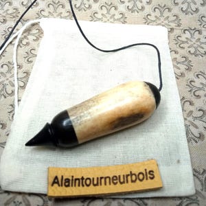 Stag horn, ebony. Rare 22G pendulum for dowsing, water sources, divination, geobiology.