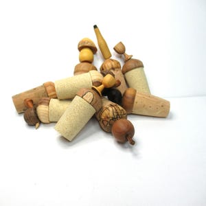 tapa de botella de madera