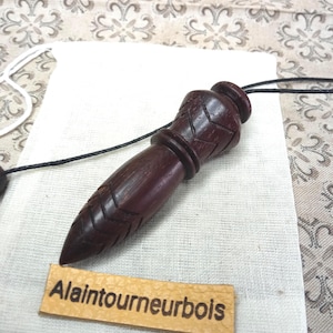 Ironwood. High vibrational energy - 22 g - 7 cm - Ogive ø 1.6 cm. Precise Egyptian pendulum for geobiology, dowsing, water sources, divination.