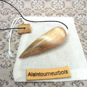22G. Stag antler. Rare pendulum for dowsing, water sources, divination, geobiology.