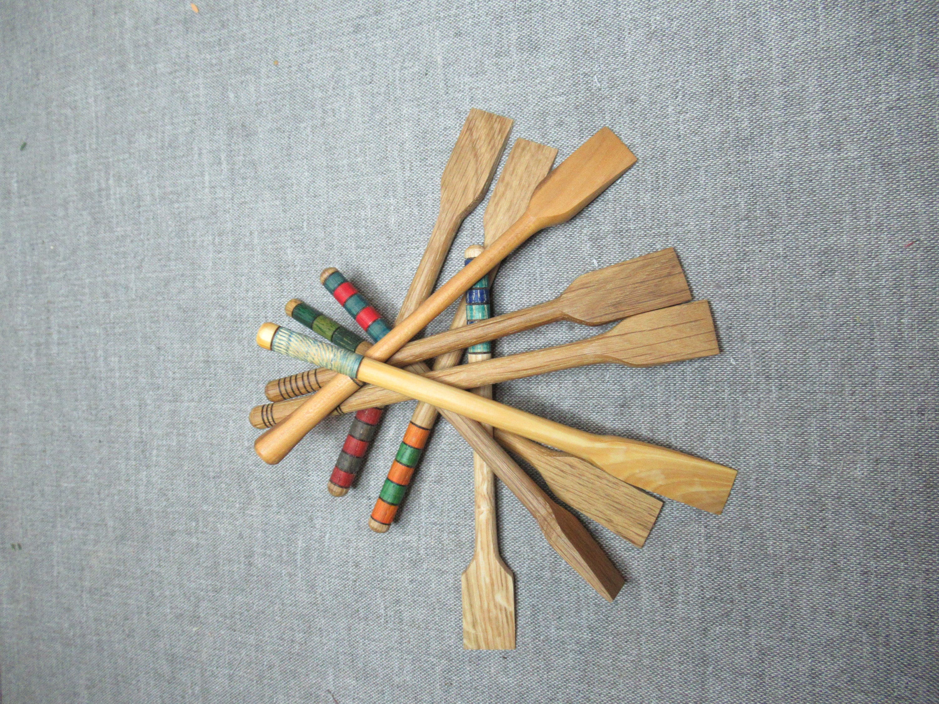 Cuillère Spatule en Bois Pour La Confiture, Moutarde