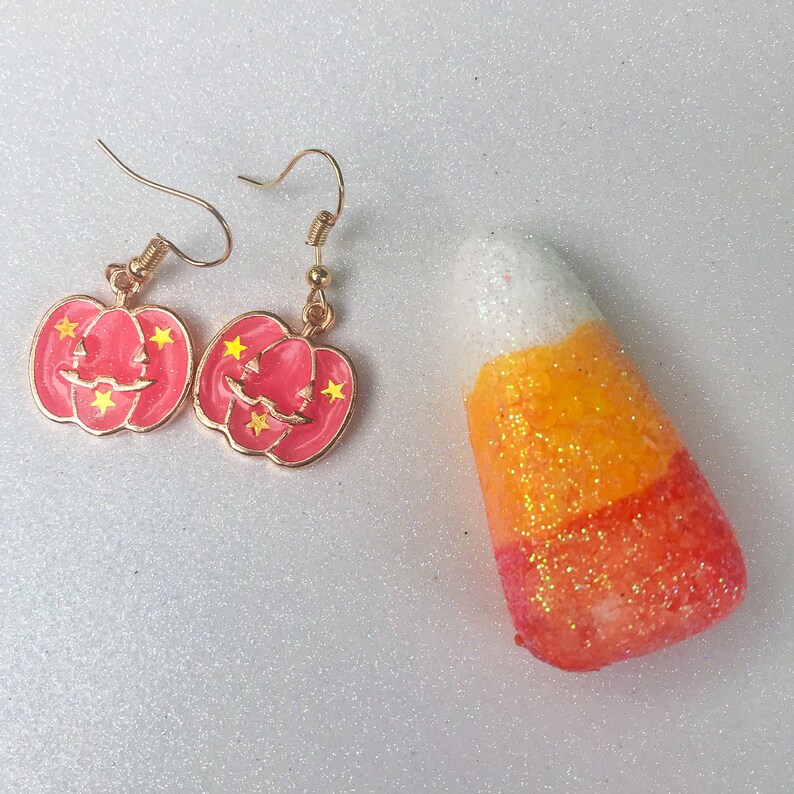 halloween pumpkin earrings