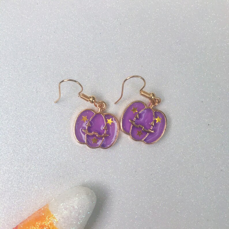 halloween pumpkin earrings