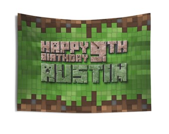 Minecraft Backdrop Etsy