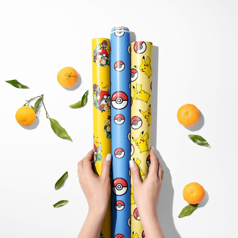 Pokemon Wrapping Paper Etsy