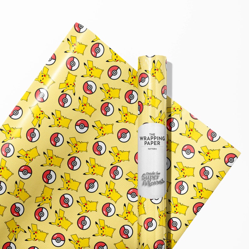 Pokemon Wrapping Paper Etsy